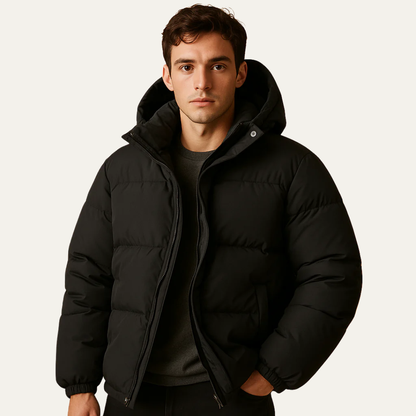 Warm Insulated Men's Down Puffer Coat - OutfitLondon