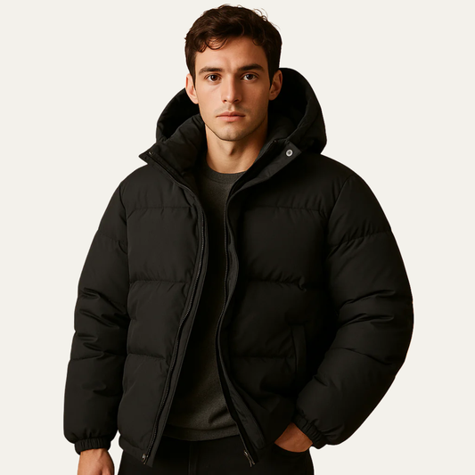 Warm Insulated Men's Down Puffer Coat - OutfitLondon