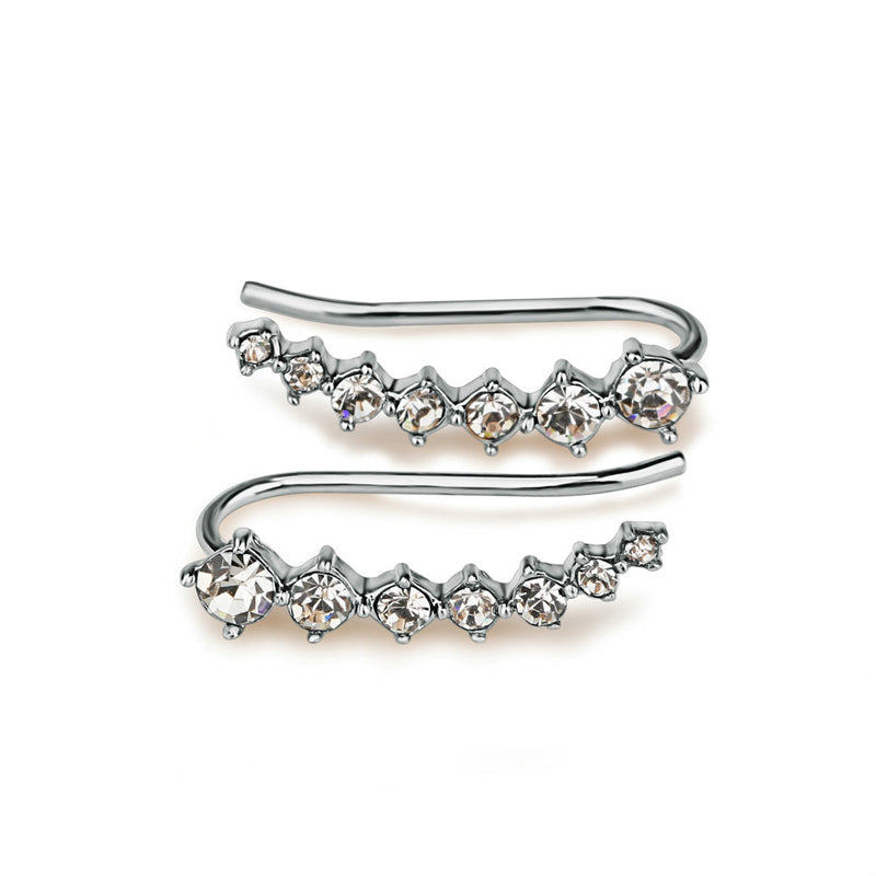 Shining Sterling Silver Earrings