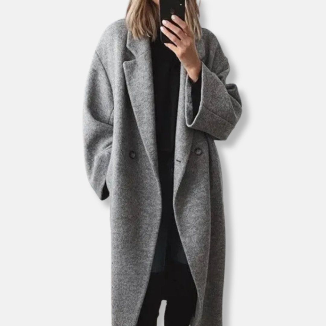 Casual Fit Overcoat | Classic Double Breasted Coat - OutfitLondon