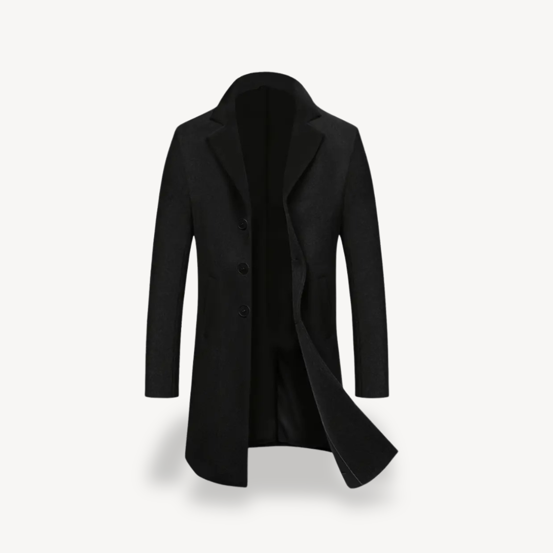Warm Winter Mens Wool Pea Coat - OutfitLondon