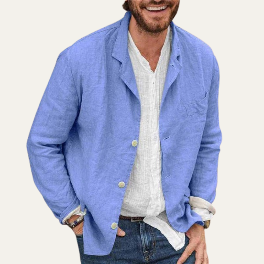 Comfortable Summer Linen Blazer for Men - OutfitLondon
