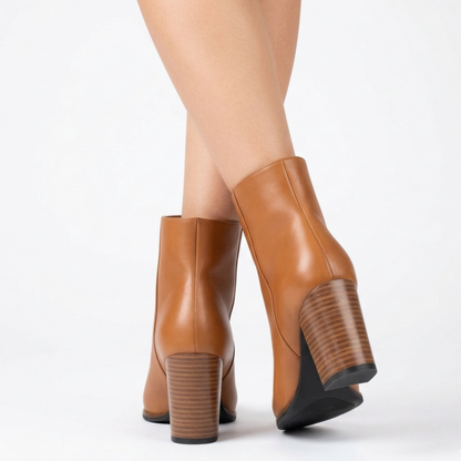 Low Heel Side Zip Ankle Boots for Women