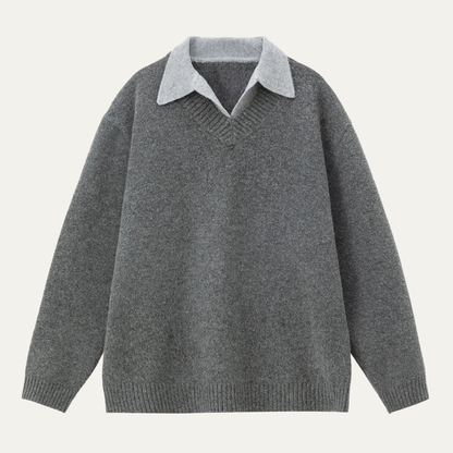 Comfy Men's Knit Polo Neck Sweater - OutfitLondon