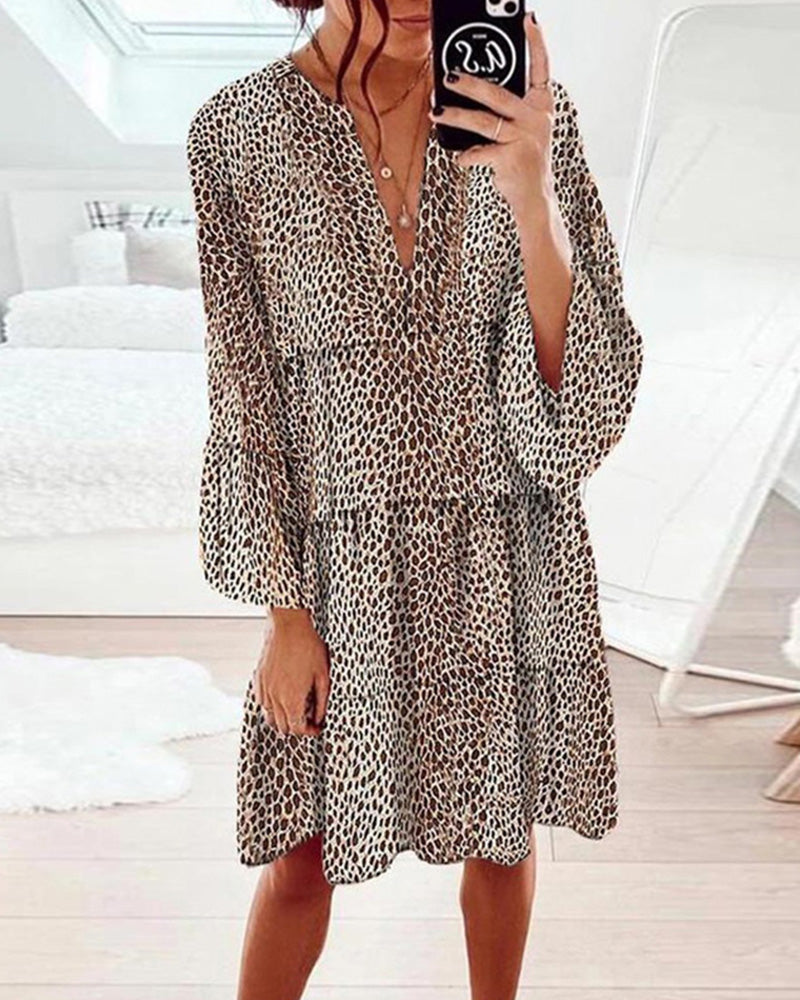Relaxed Fit Animal Print Summer Dress - OutfitLondon