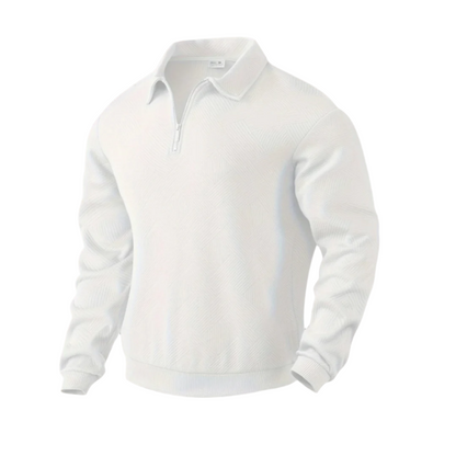 Warm Crew Neck Quarter Zip Sweater for Men