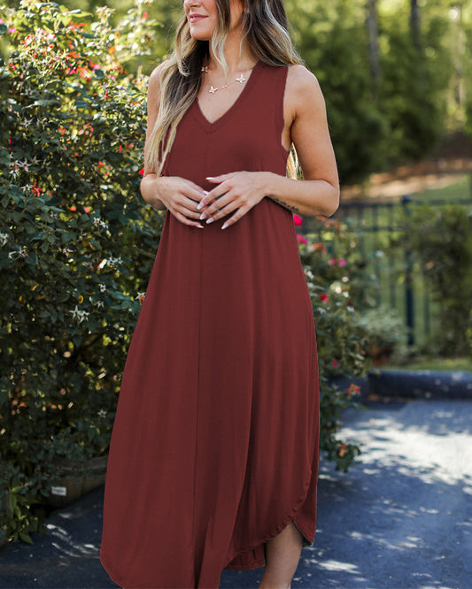 Relaxed Fit Floral Tea Dress for Ladies - OutfitLondon