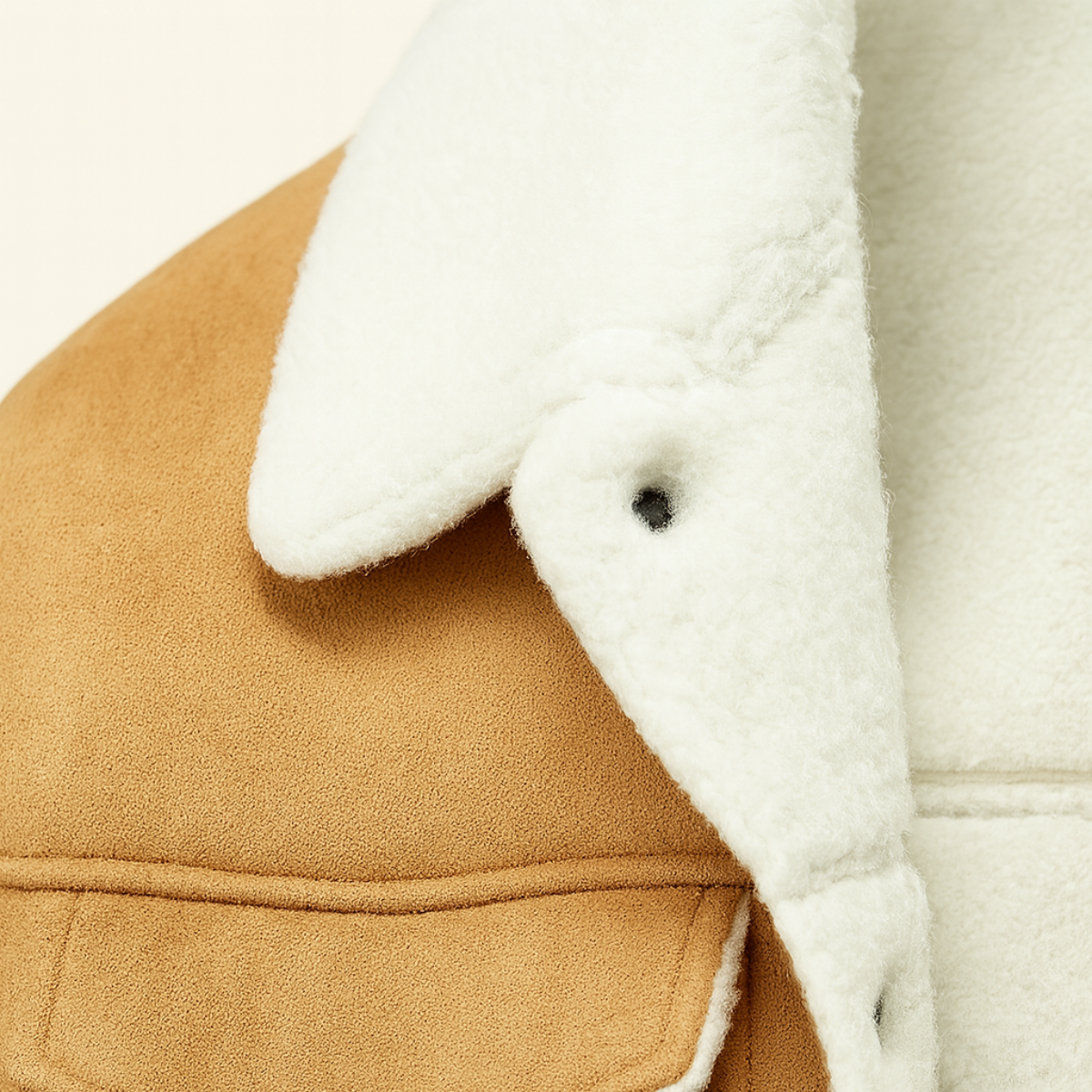 Warm Fleece Lined Suede Leather Mens Jacket