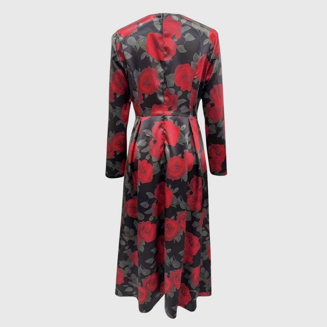Chic Retro Floral Maxi Dress for Women