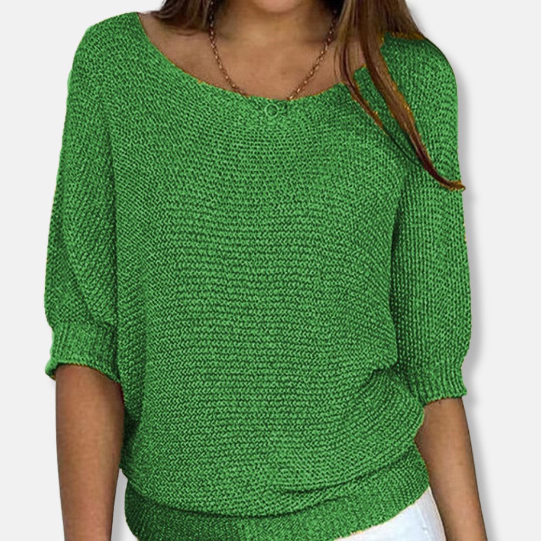 Comfy Oversized Sweater | Casual Scoop Neck Top