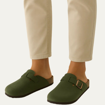 Luxurious Olive Suede Moccasin Slippers for Men