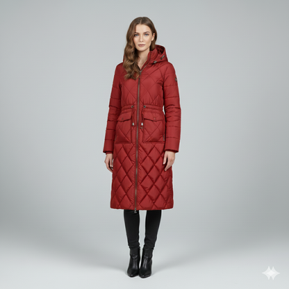 Warm Quilted Hooded Winter Parka for Women