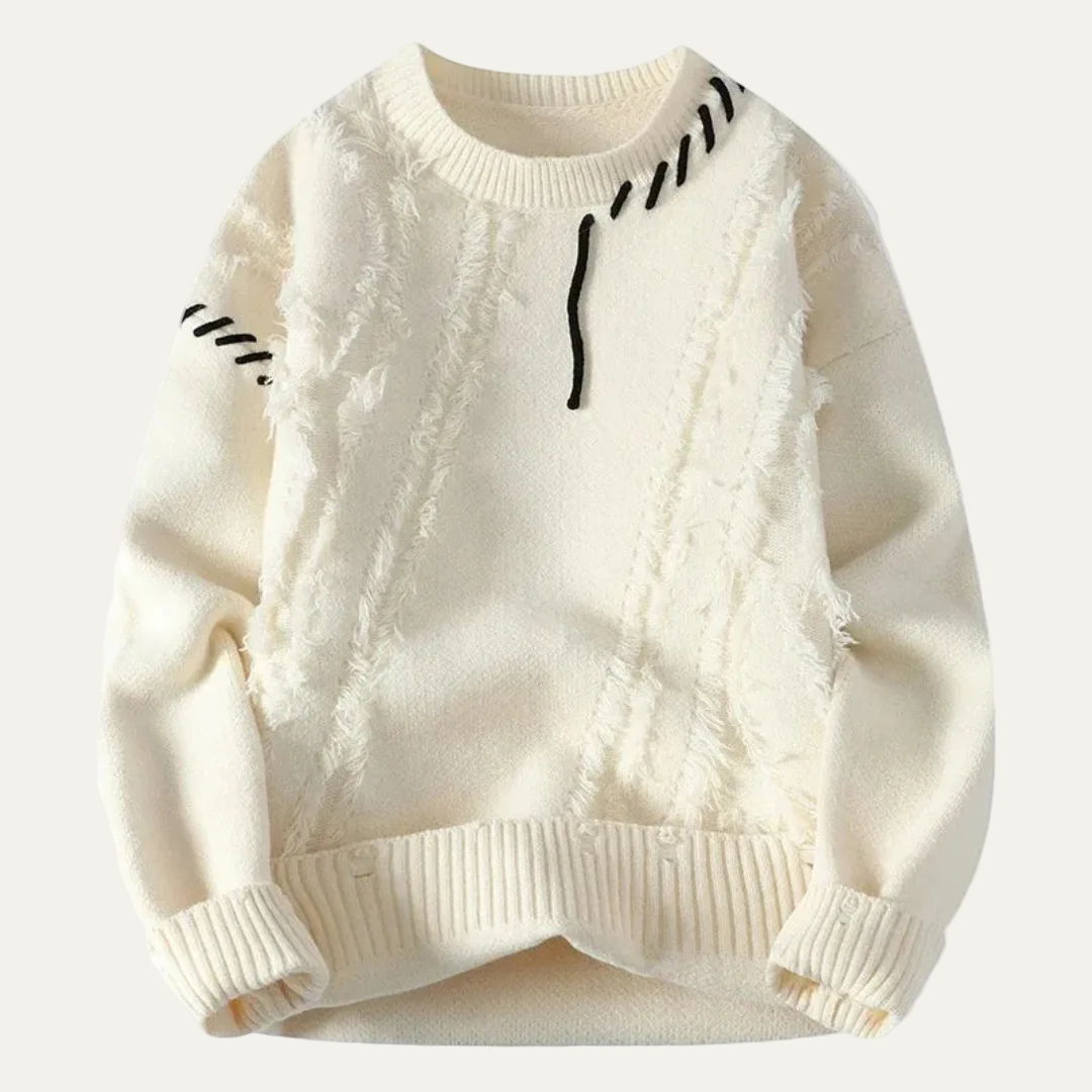 Rugged Edge Knitted Crew Sweater