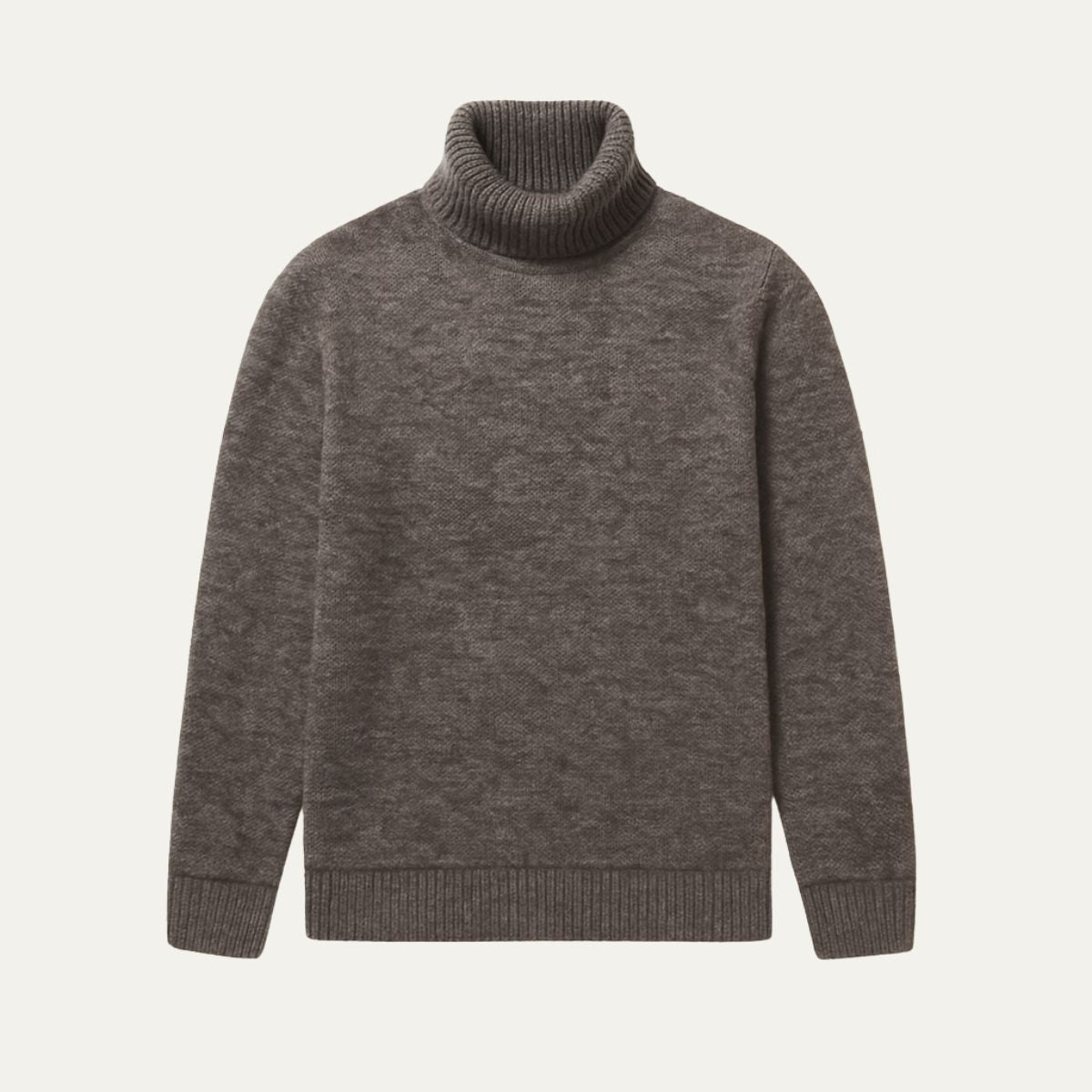 Warm Merino Wool Turtleneck Sweater for Men - OutfitLondon