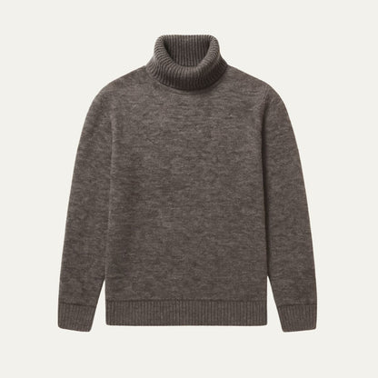 Warm Merino Wool Turtleneck Sweater for Men - OutfitLondon