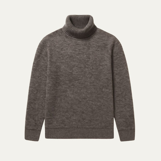 Warm Merino Wool Turtleneck Sweater for Men - OutfitLondon