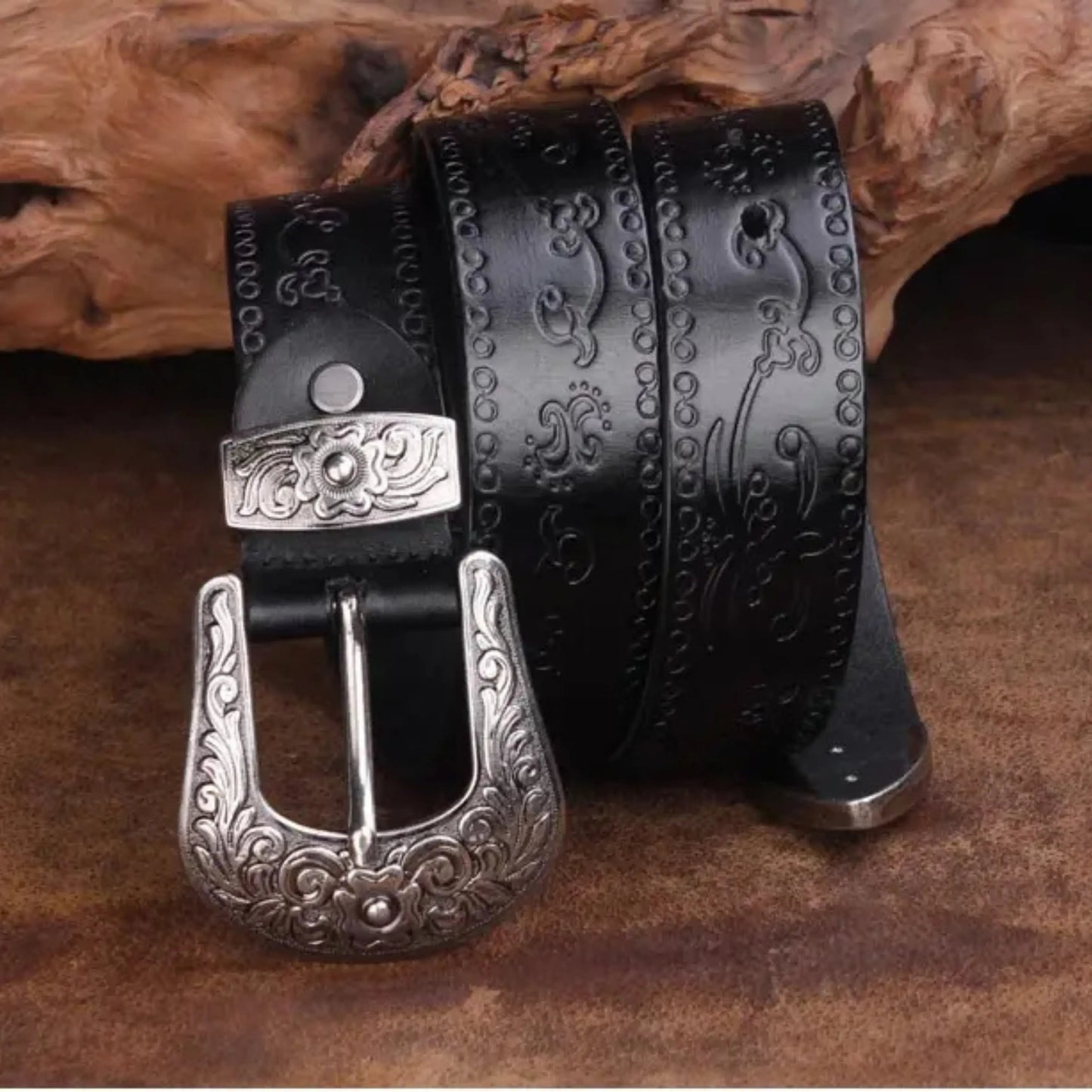 Rugged Genuine Leather Belt - Classic Western Design