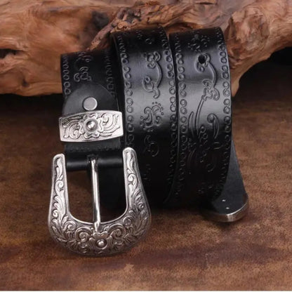 Rugged Genuine Leather Belt - Classic Western Design
