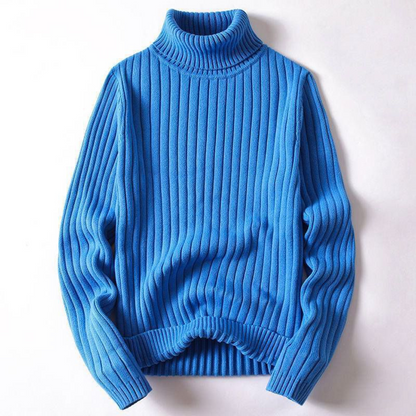 Colorful Men's Turtleneck Knit Sweater