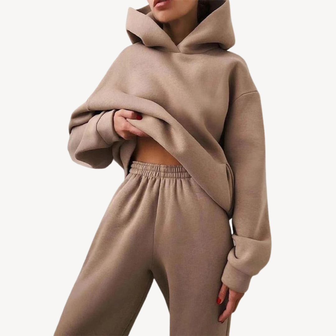 Women's Comfortable 2-Piece Hoodie Jogger Suit