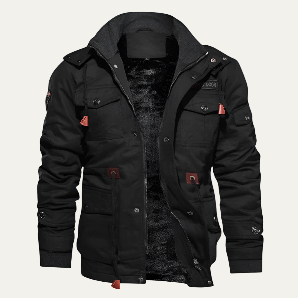 Warm Insulated Cargo Coat for Men - OutfitLondon