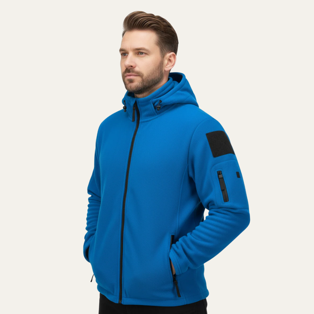 Men's Warm Waterproof Zip Up Fleece Jacket - OutfitLondon
