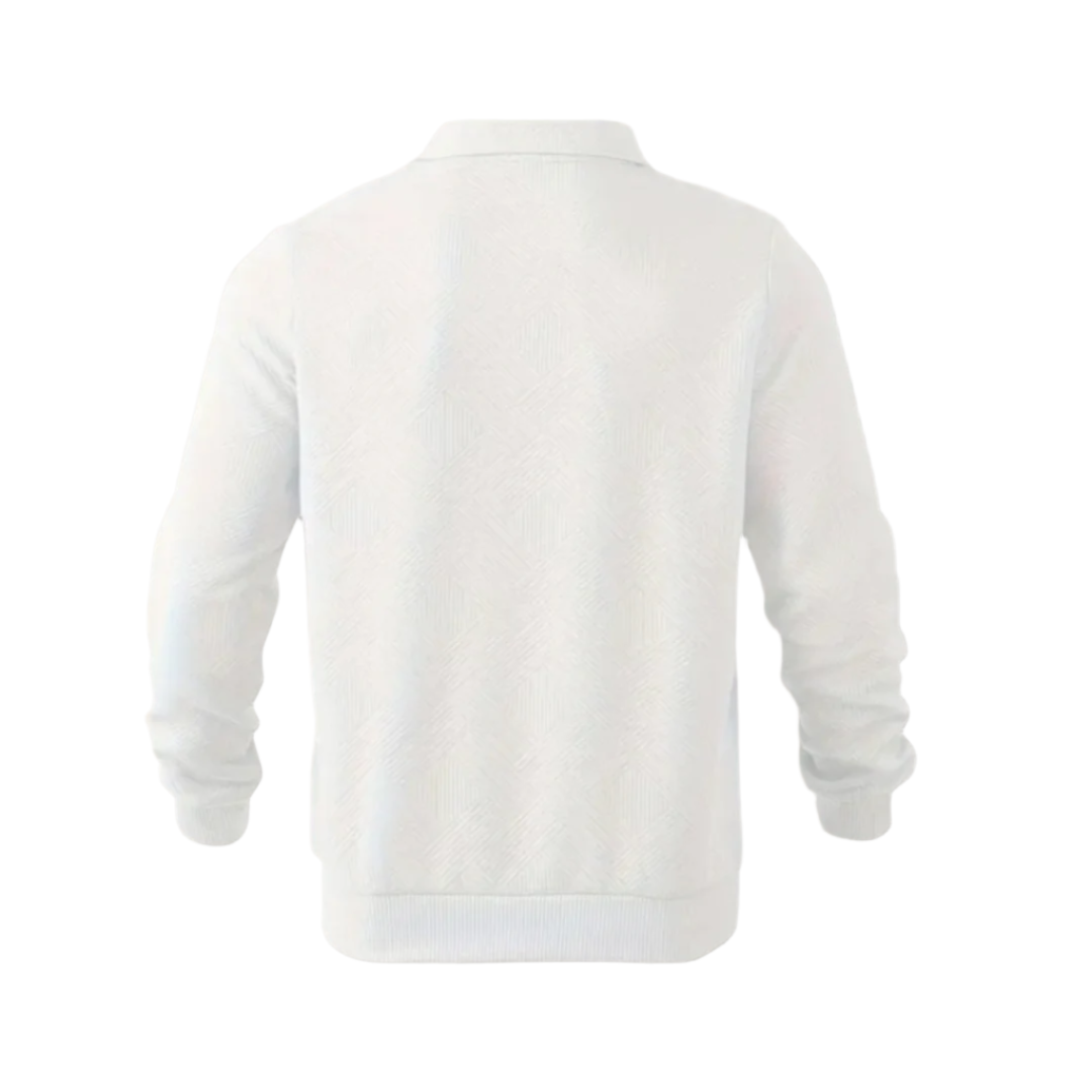 Warm Crew Neck Quarter Zip Sweater for Men