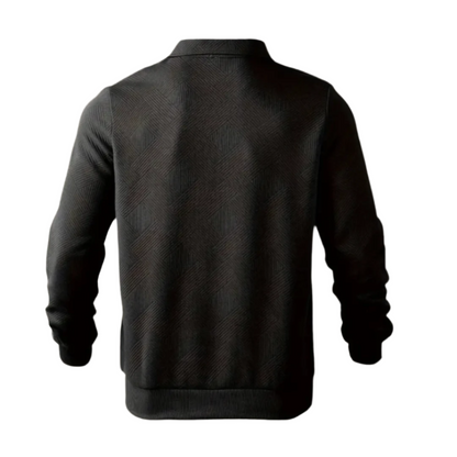 Warm Crew Neck Quarter Zip Sweater for Men