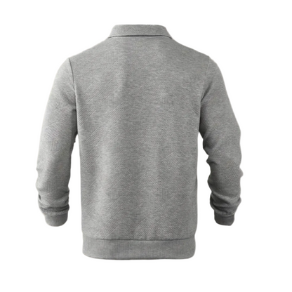 Warm Crew Neck Quarter Zip Sweater for Men