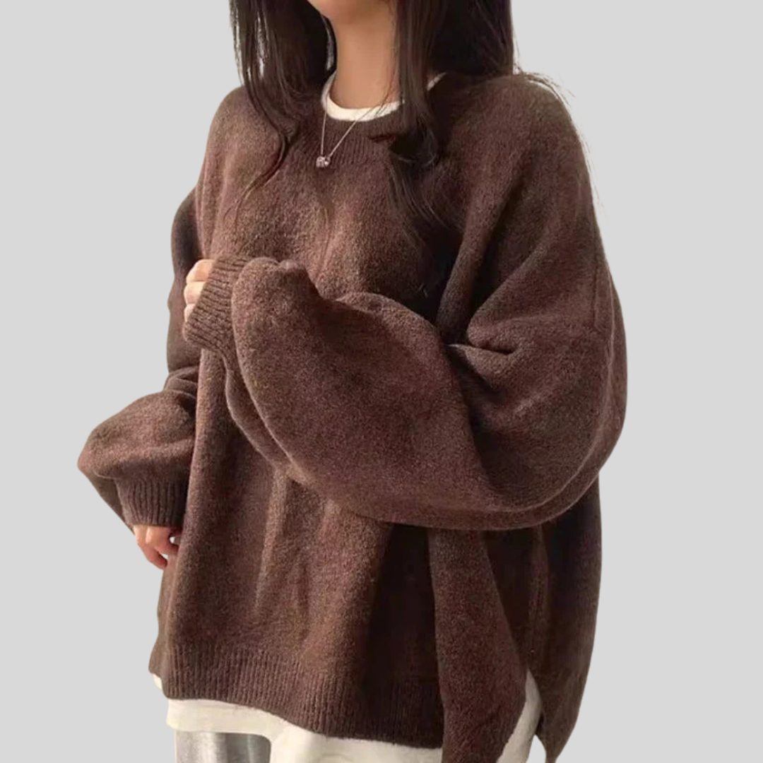 Soft Warm Crew Neck Long Sleeve Sweater