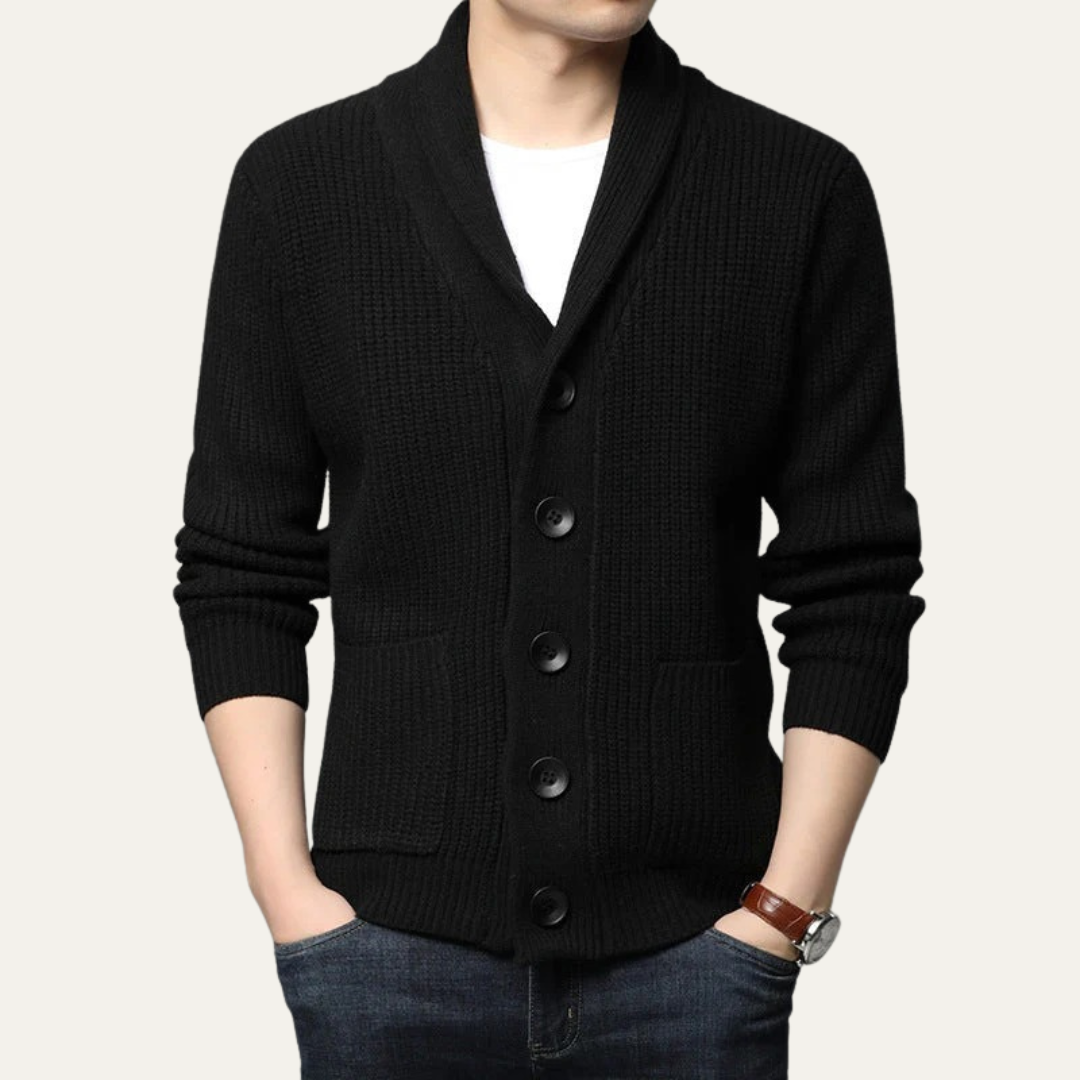 Classic Crew Neck Button Sweater