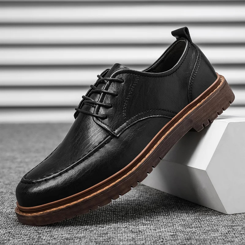 Waterproof Leather lace Up Ankle Boots for Men - OutfitLondon
