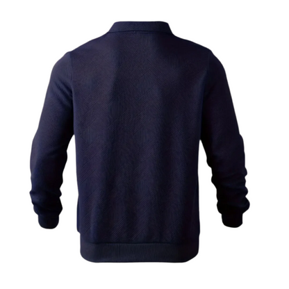 Warm Crew Neck Quarter Zip Sweater for Men