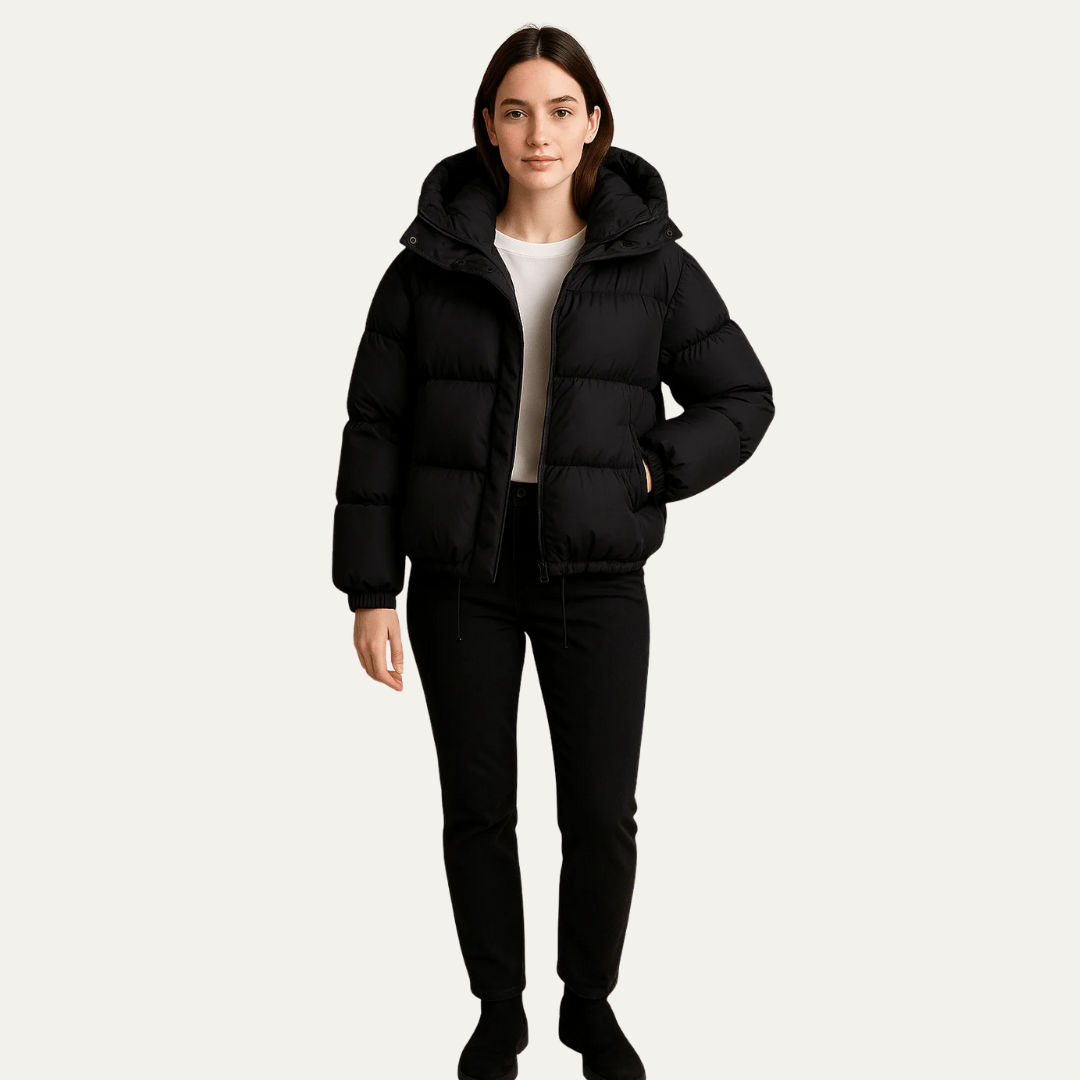 Warm Hooded Short Down Puffer Coat