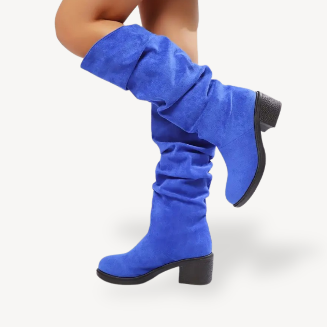 Comfortable Suede Mid Calf Boots for Women - OutfitLondon