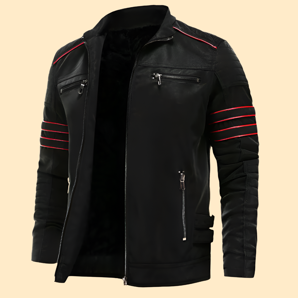 Premium Leather Mens Biker Jacket - OutfitLondon