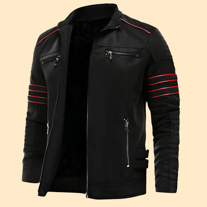 Premium Leather Mens Biker Jacket - OutfitLondon
