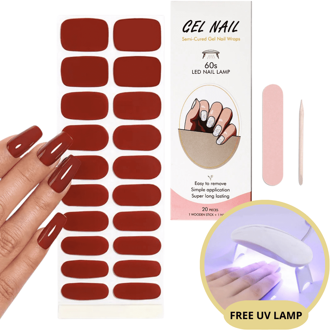 Nail Art Sticker Kit with LED Light
