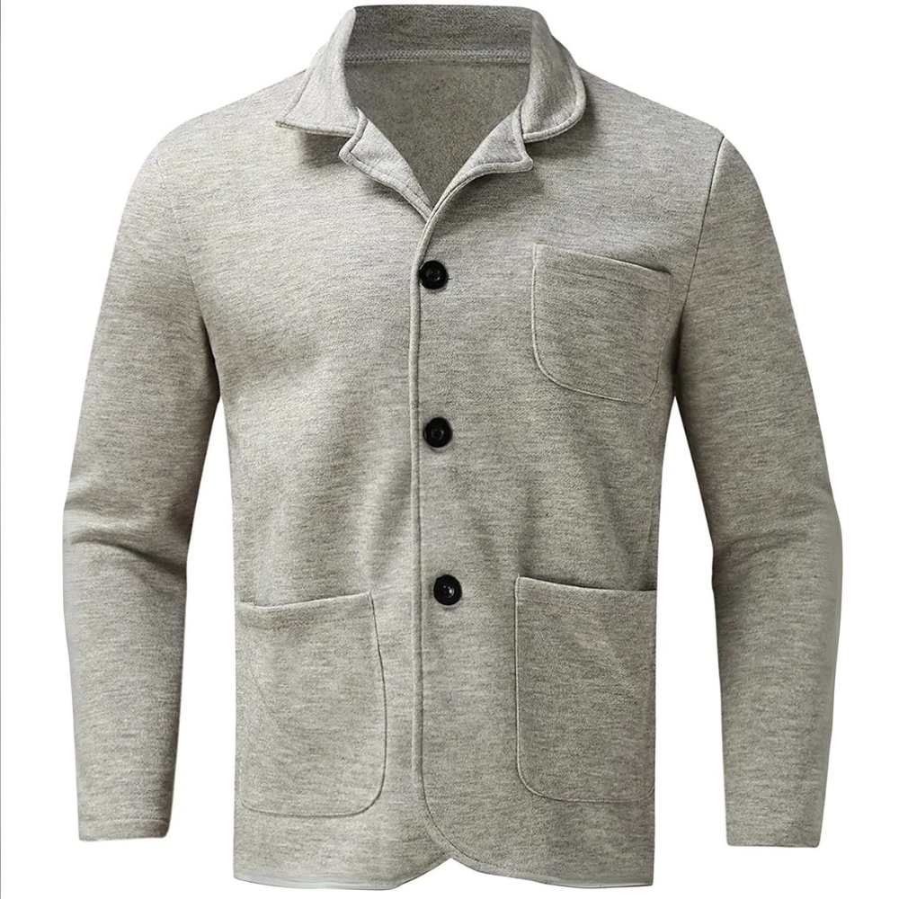 Relaxed Fit Mens Knit Blazer