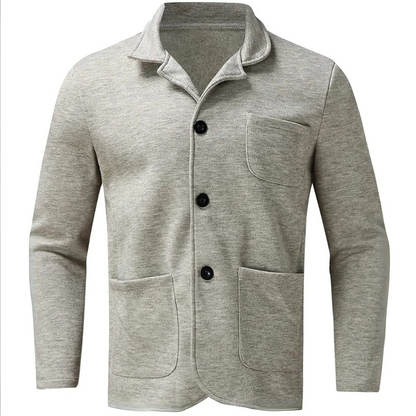 Relaxed Fit Mens Knit Blazer