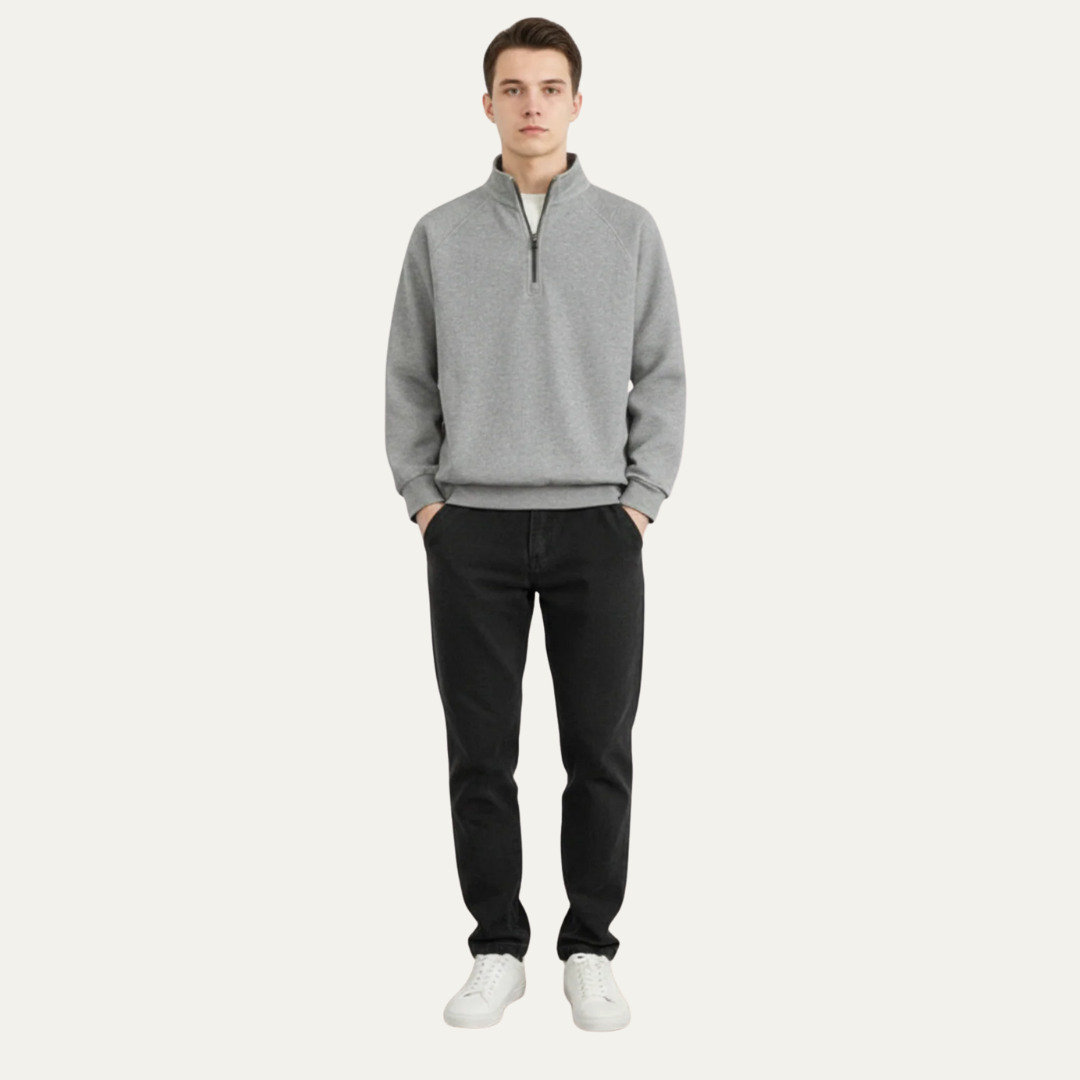 Men's Warm Fleece Pullover Sweater - OutfitLondon