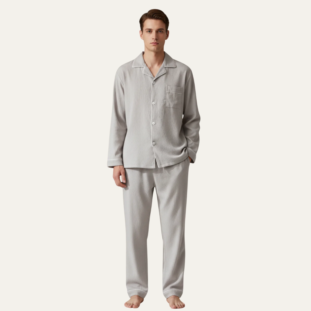 Comfortable Men's Relaxed Fit Pajama Set - OutfitLondon
