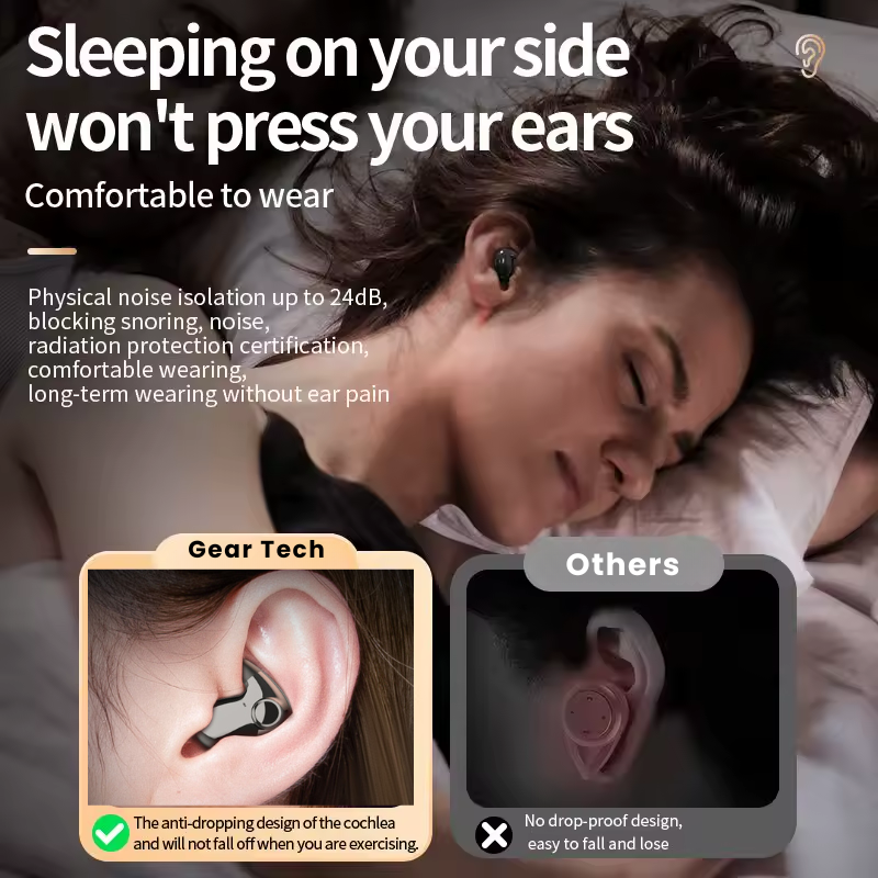 Comfortable Sleeping Earbuds with Noise Cancelling Technology