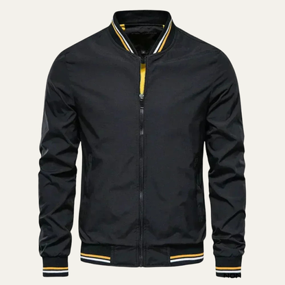Men's Classic Patterned Zipper Bomber Jacket