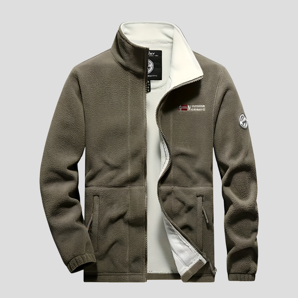 Relaxed Fit Mens Fleece Jacket