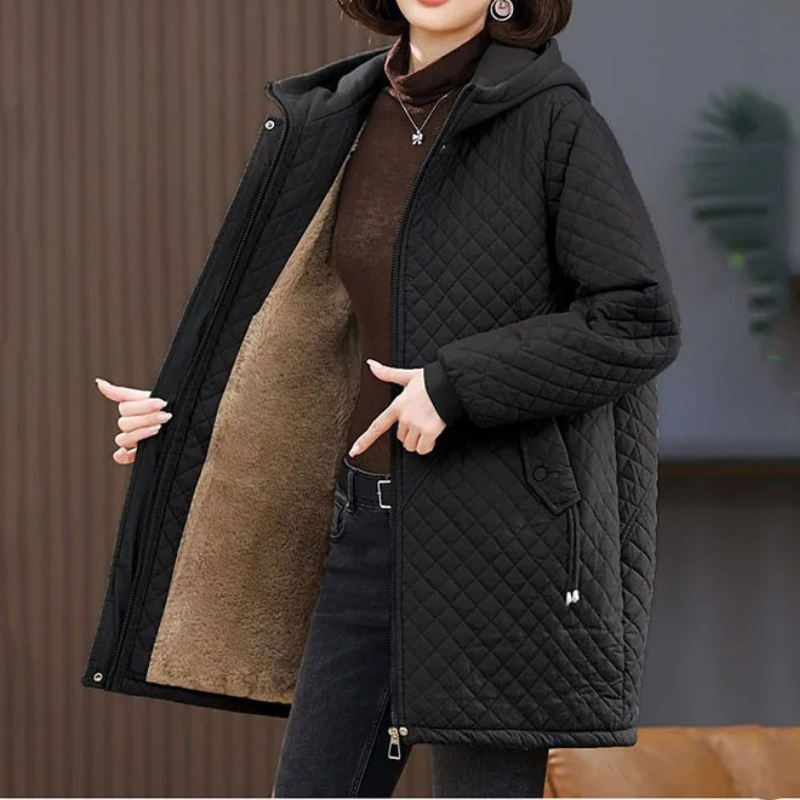Warm Women's Fleece Zipper Jacket for Cold Weather - OutfitLondon