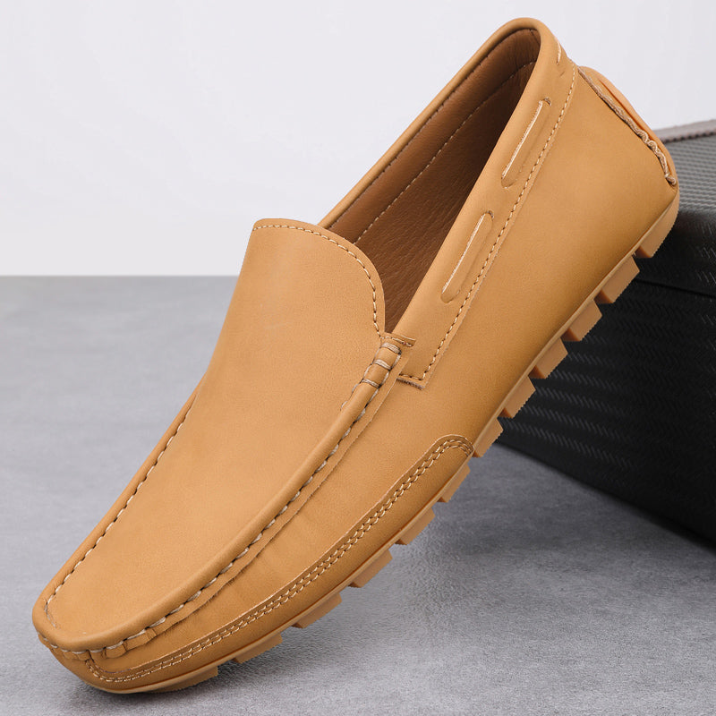 Classic Real Leather Slip On Shoe - OutfitLondon