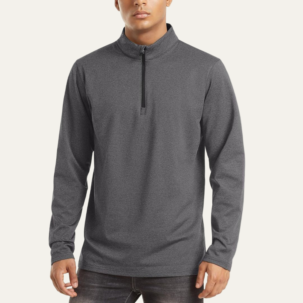 Performance Quarter Zip Neck Sports Shirt - OutfitLondon