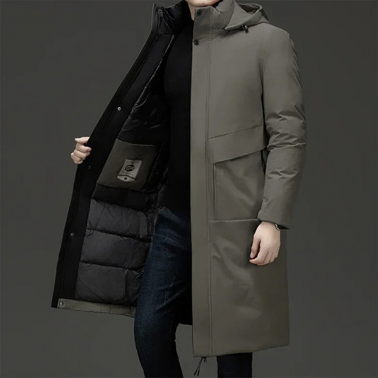 Insulated Men's Hooded Ski Jacket Coat - OutfitLondon