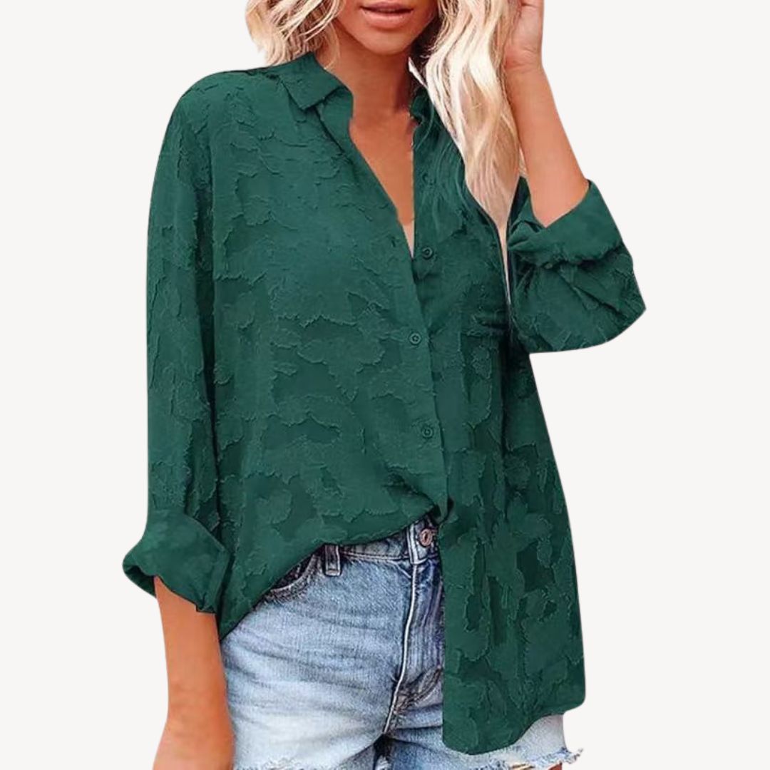 Feminine Floral Blouse Shirt